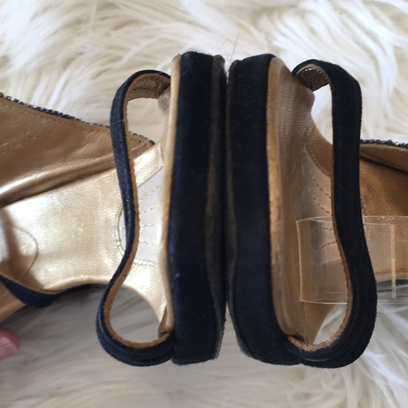 Stephane Kelian Paris Black Suede Beaded Heels/Sandals - Picture 7 of 16